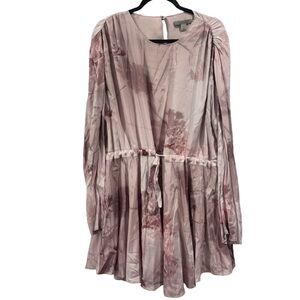 All Saints Cassandra In Full Bloom Floral blush dress Womens 12